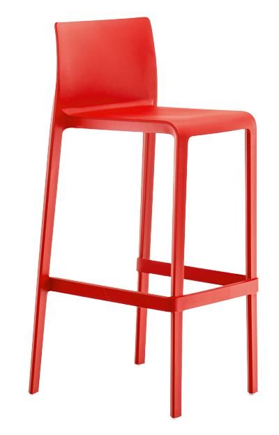 PEDRALI - Vysoká barová židle VOLT 678 DS - červená - 