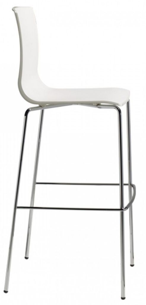 SCAB - Barová židle ALICE vysoká - bílá/chrom - 