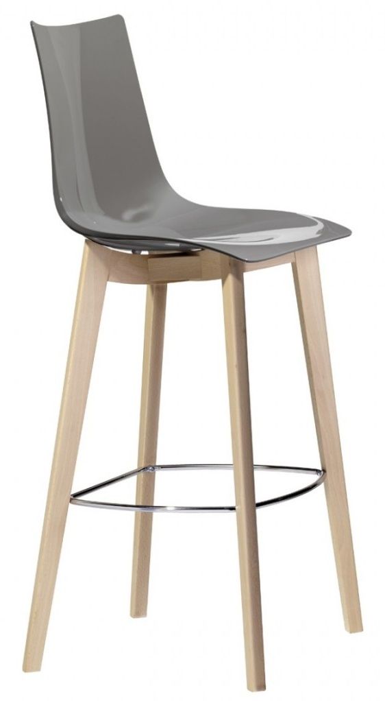 SCAB - Barová židle ZEBRA ANTISHOCK NATURAL nízká - béžová/buk - 