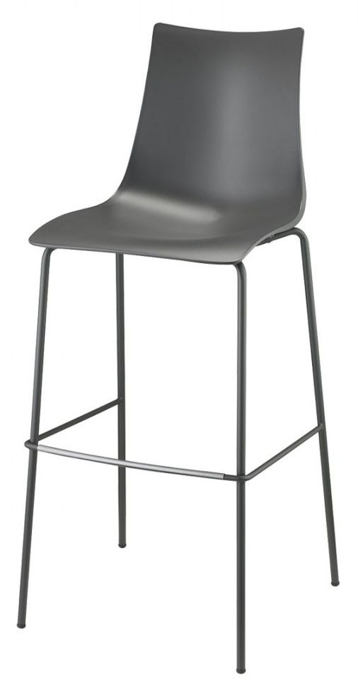 SCAB - Barová židle ZEBRA TECHNOPOLYMER nízká - antracitová - 