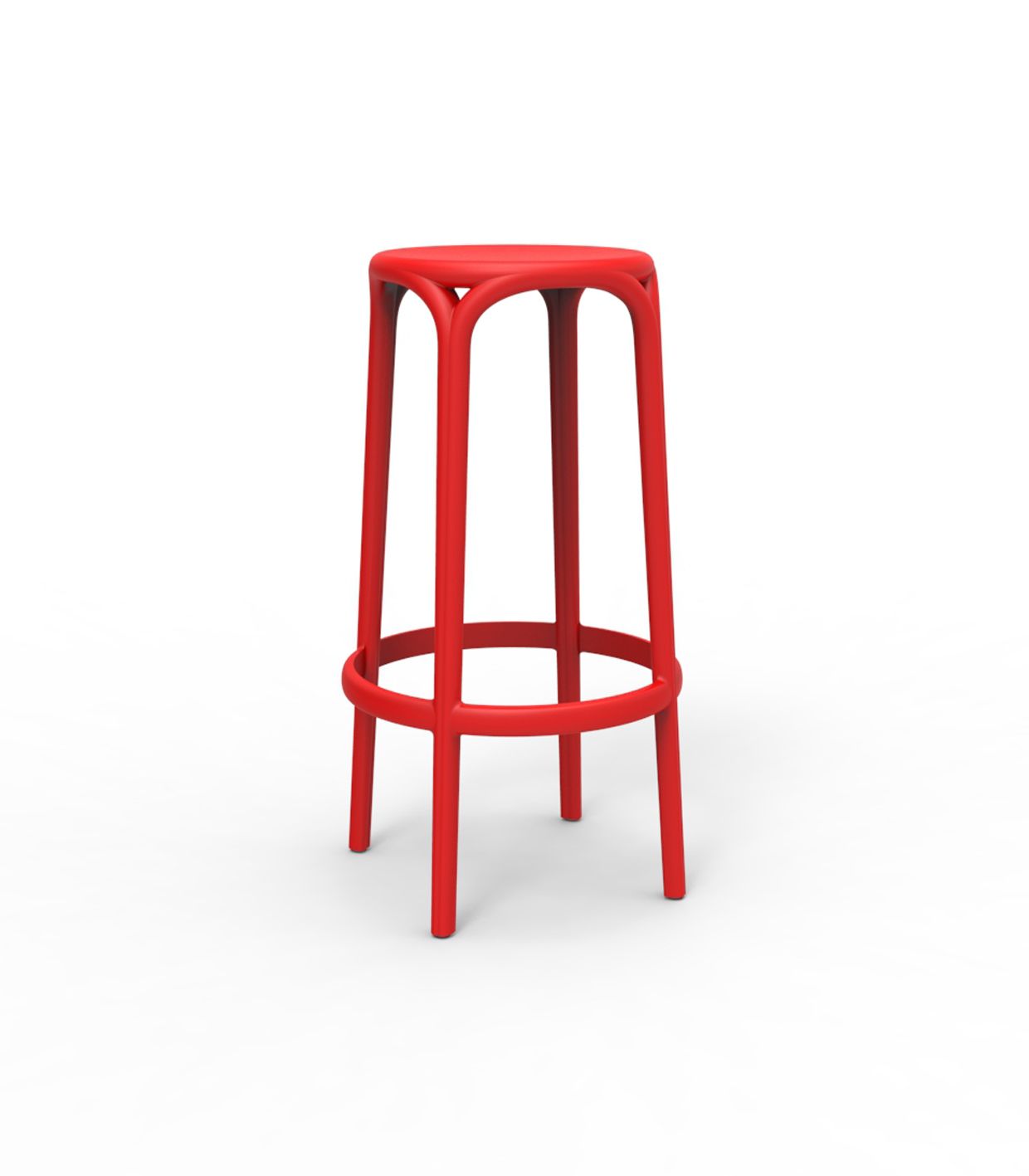 VONDOM - Barová židle BROOKLYN - červená - 