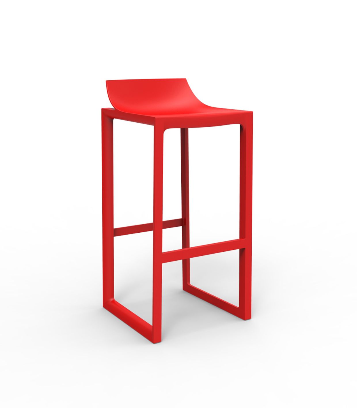 VONDOM - Barová židle WALL STREET - červená - 