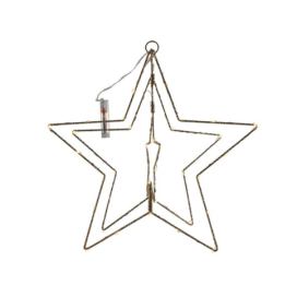 Můjrendlík Vánoční dekorace s časovačem 50LED hvězda 40cm