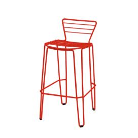 ISIMAR - Barová židle MENORCA nízká - červená
