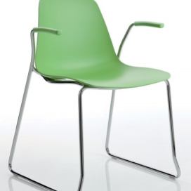 LUXY - Židle EPOCA EP3B s ližinovou podnoží a područkami