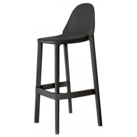 SCAB - Barová židle PIU vysoká - antracitová