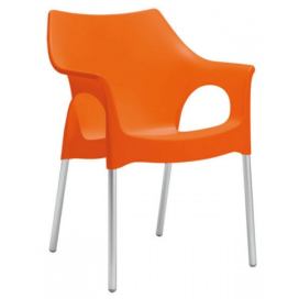 SCAB - Židle OLA - oranžová/hliník