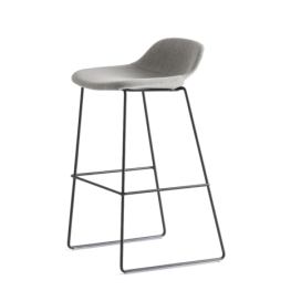 CRASSEVIG - Čalouněná barová židle POLA LOW, výška 65 cm