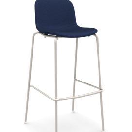 MAGIS - Barová židle TROY s čalouněným sedákem a čtyřnohou podnoží