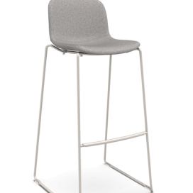 MAGIS - Barová židle TROY s čalouněným sedákem a ližinovou podnoží