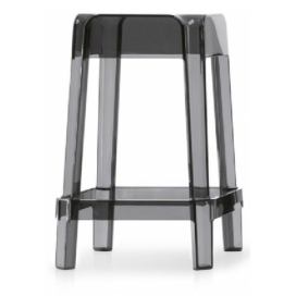 PEDRALI - Nízká barová židle RUBIK 582 DS - transparentní kouřová