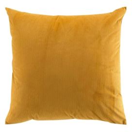 Douceur d\'intérieur Dekorační polštář CORD, žlutý, 60 x 60 cm