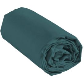Douceur d\'intérieur Prostěradlo s gumou LINETTE, bavlna, 160 x 200 cm, mořská modrá barva