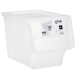 5five Simply Smart Úložný box na oblečení, 24 L, bílý