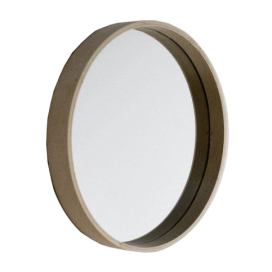 Today Kulaté zrcadlo v dřevěném rámu SIMPLICITY, O 30 cm