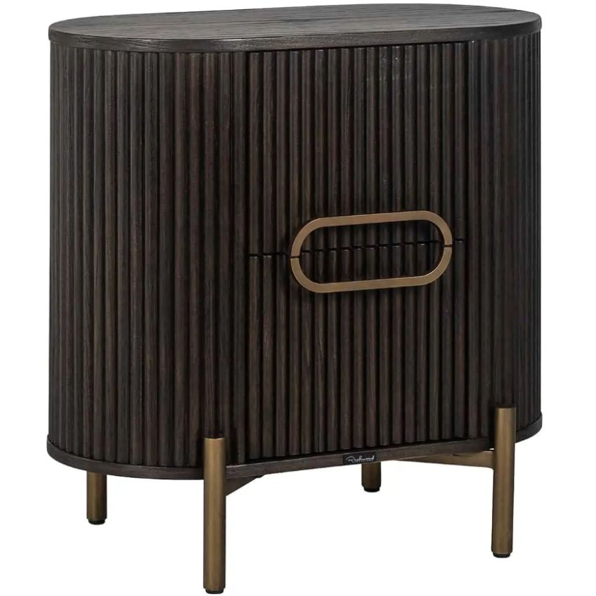 Hnědý dubový noční stolek Richmond Luxor 60 x 39 cm - Designovynabytek.cz