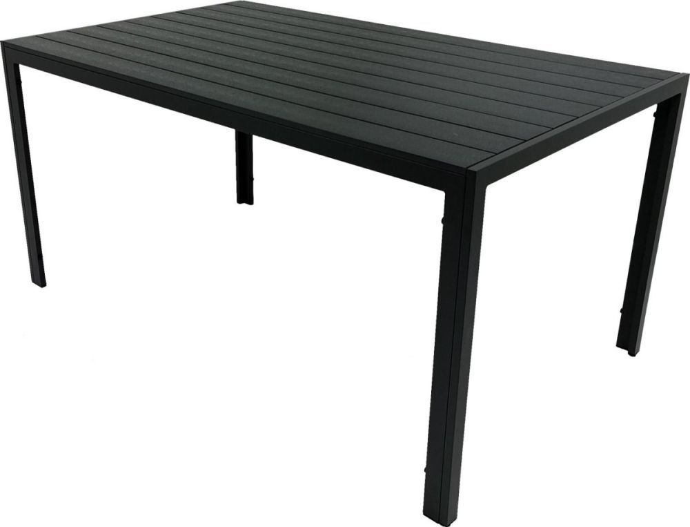 Kontrast Zahradní kovový stůl ALLEN 150 x 90 x 74 cm černý - Houseland.cz