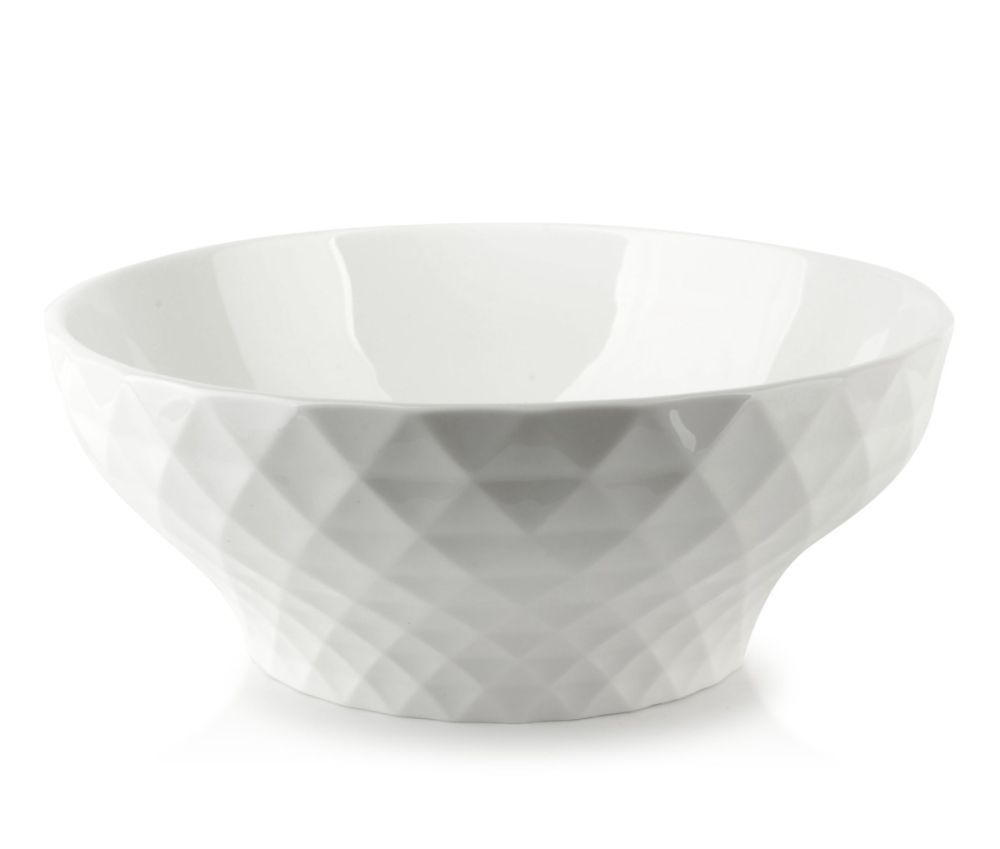 Affekdesign Porcelánová miska DIAMENT 17,5 x 12,5 cm bílá - Houseland.cz