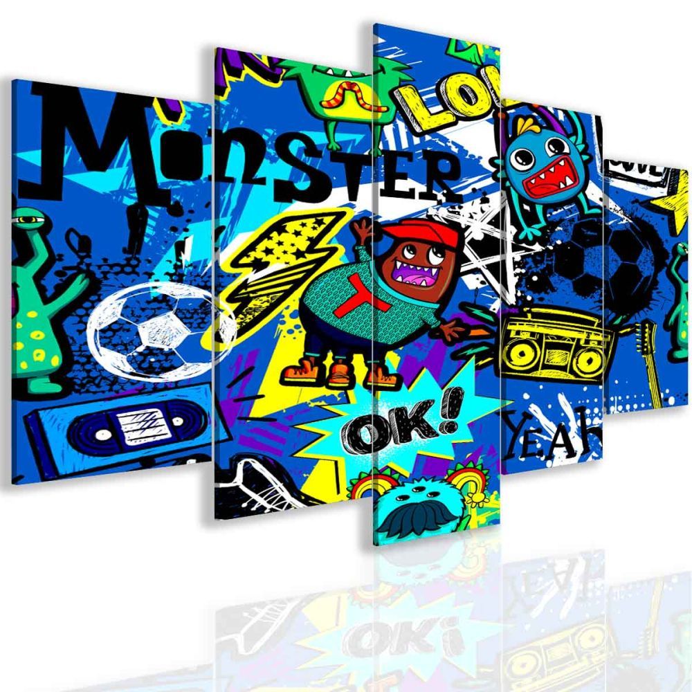 Obraz monster graffiti Velikost (šířka x výška): 100x50 cm - S-obrazy.cz