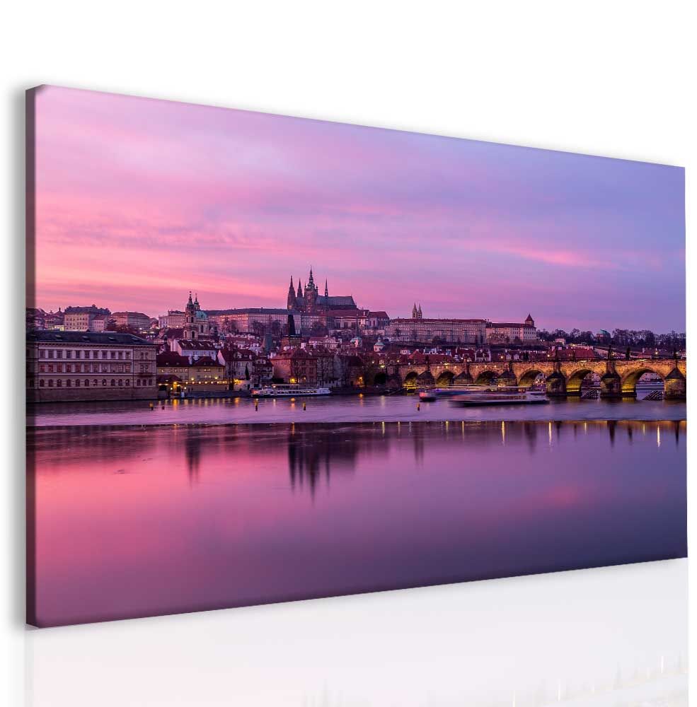 Obraz Praha ve fialové Velikost (šířka x výška): 60x40 cm - S-obrazy.cz