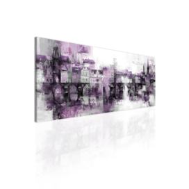 Obraz Staré Město pražské Purple Velikost (šířka x výška): 100x40 cm