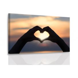 Obraz láska v západu slunce Velikost (šířka x výška): 120x80 cm