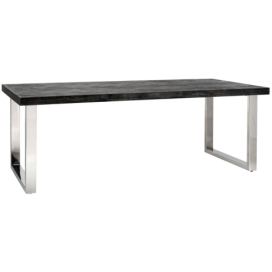 Černo stříbrný dubový jídelní stůl Richmond Blackbone 220 x 100 cm