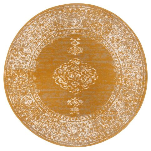 Hanse Home Collection koberce Kusový koberec Gloria 105518 Mustard kruh - 160x160 (průměr) kruh cm Mujkoberec.cz