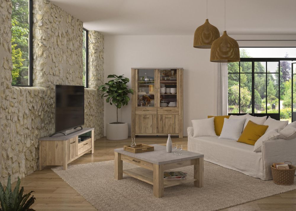 Aldo Obývací pokoj v sestavě Basalte oak - Nábytek ALDO
