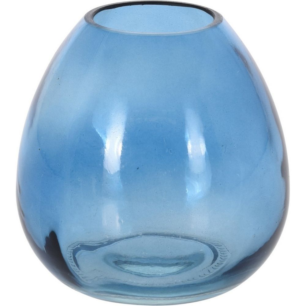 Skleněná váza Adda, modrá, 11 x 10,5 cm - 4home.cz