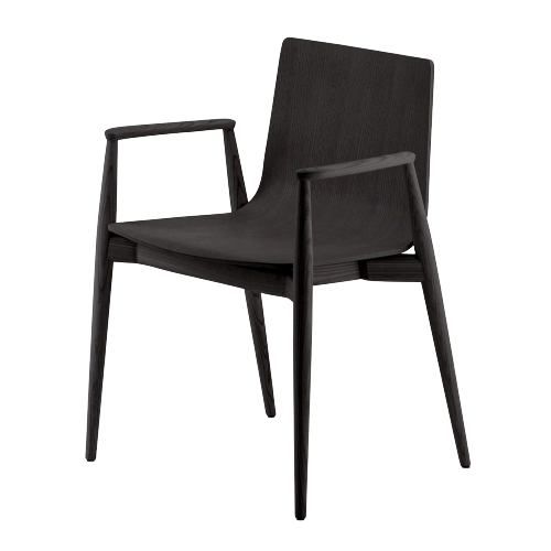 PEDRALI - Židle s područkami MALMÖ 395 DS - černá - 