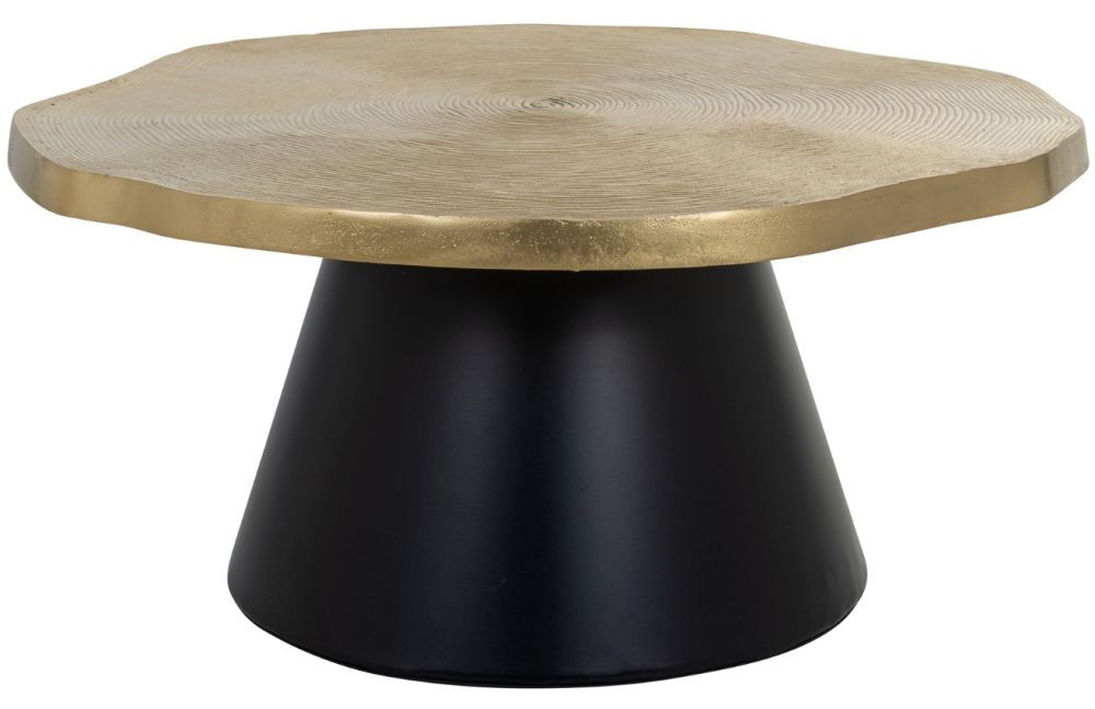 Zlato černý kovový konferenční stolek Richmond Sassy 73 cm - Designovynabytek.cz