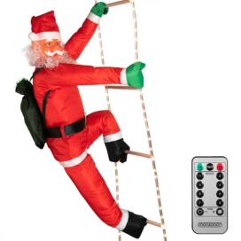Iso Vánoční dekorace - Santa Claus na žebříku 49 LED