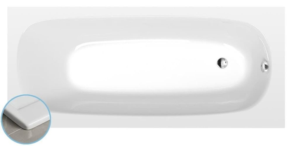 Obdélníková vana Polysan EBRO SLIM 170x75 cm akrylát levá i pravá 26711S - Siko - koupelny - kuchyně