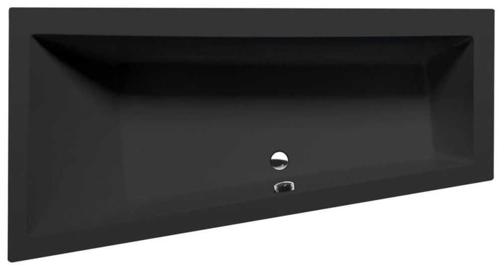Asymetrická vana Polysan ANDRA L 90x170 cm akrylát levá černá 81111BM - Siko - koupelny - kuchyně