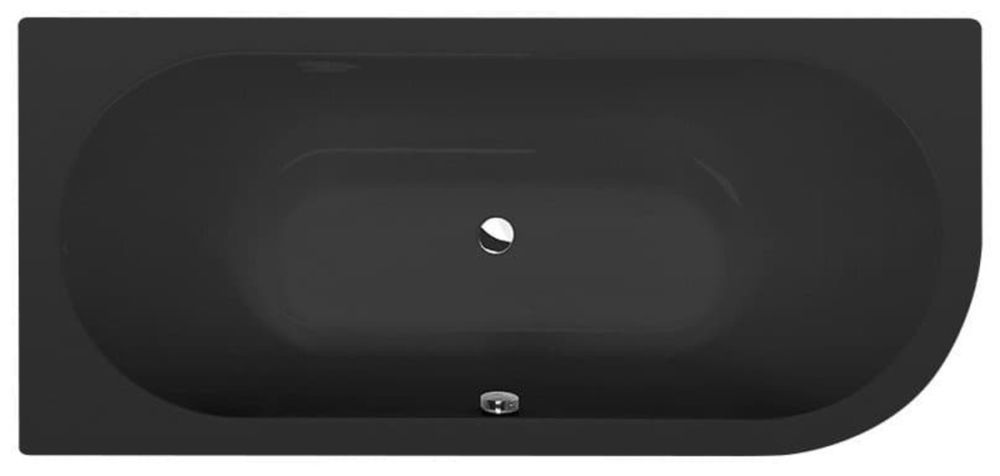 Asymetrická vana Polysan VIVA L 80x175 cm akrylát levá černá 70119BM - Siko - koupelny - kuchyně