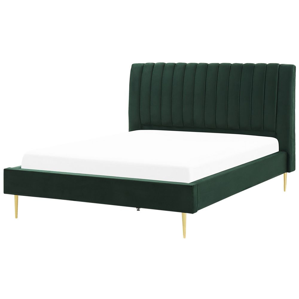 Sametová postel 180 x 200 cm zelená MARVILLE - Beliani.cz
