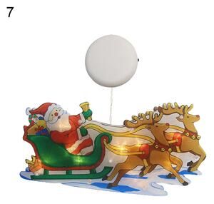 Vánoční LED závěsná dekorace do okna, Santa Claus na saních - Favi.cz