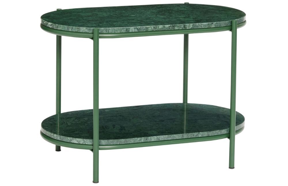 Zelený mramorový konferenční stolek Hübsch Nusa 58 x 34 cm - Designovynabytek.cz