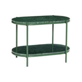 Zelený mramorový konferenční stolek Hübsch Nusa 58 x 34 cm