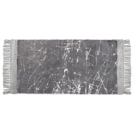 Koberec z viskózy 80 x 150 cm šedý HANLI