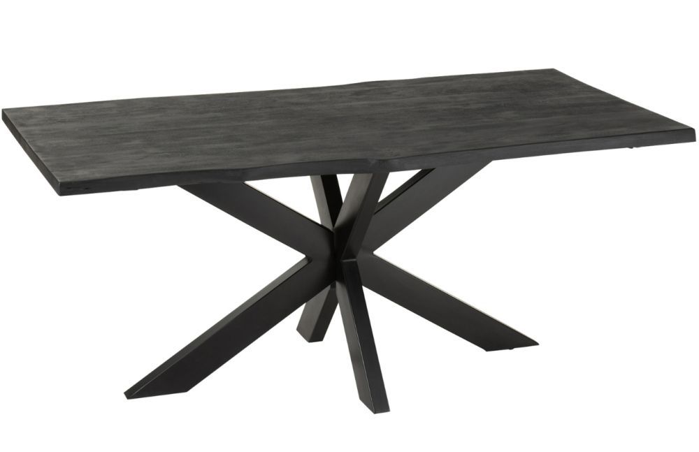 Černý mangový jídelní stůl J-line Gary 180 x 90 cm - Designovynabytek.cz