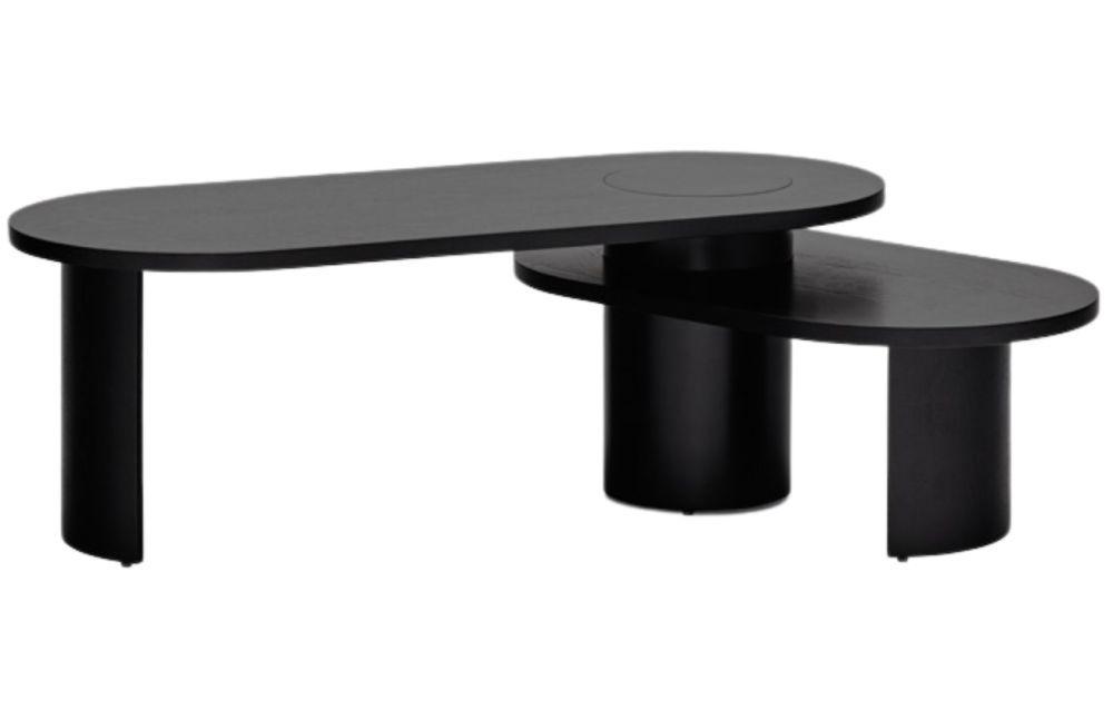 Černý dřevěný konferenční stolek Teulat Nori 120 x 85 cm - Designovynabytek.cz