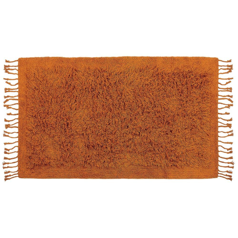 Bavlněný koberec 80 x 150 cm oranžový BITLIS - Beliani.cz