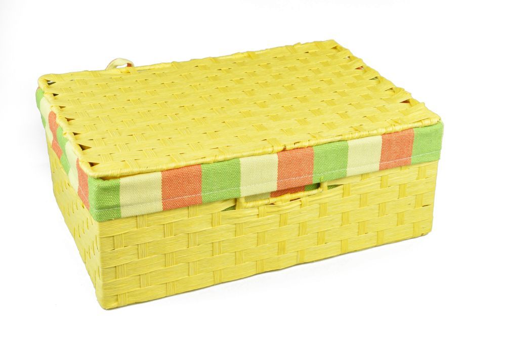 Vingo Úložný box s víkem žlutý Rozměry (cm): 36x24, v. 13 - Vingo