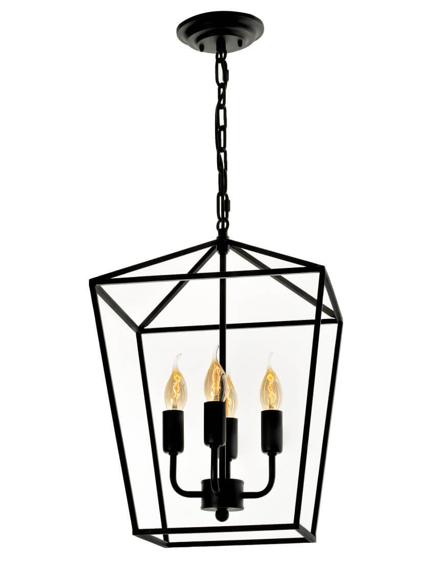 Černý lustr ve stylu Modern Farmhouse - Osvětlení.com