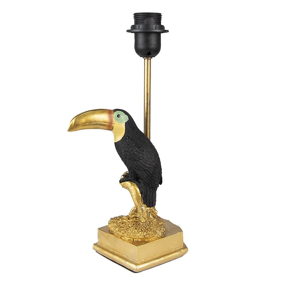 Zlato-černá noha stolní lampy Toucan gold - 14*10*31 cm Clayre & Eef - LaHome - vintage dekorace