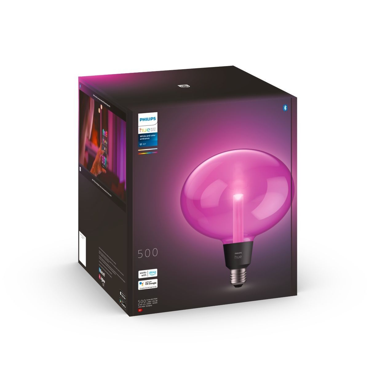 Philips Hue 8719514419278 LED žárovka Light Guide Ellipse 1x6,5W | 500lm - White and Color Ambiance - Dekolamp s.r.o.