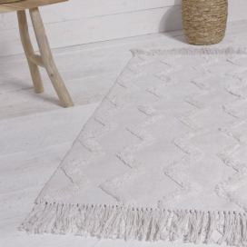 Today Bílý koberec SLOW LIFE, 60 x 120 cm, bavlna