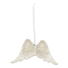 Závěsná dekorace andělská křídla - 12*2*9 cm Clayre & Eef LaHome - vintage dekorace